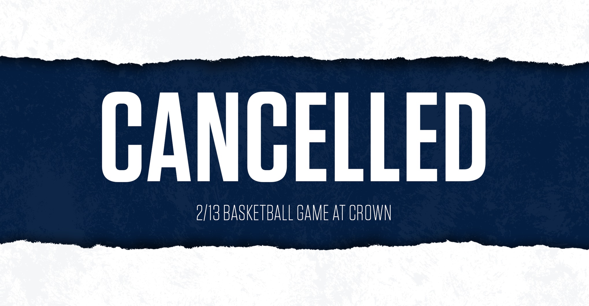 Cancelled: February 13 Men's Basketball