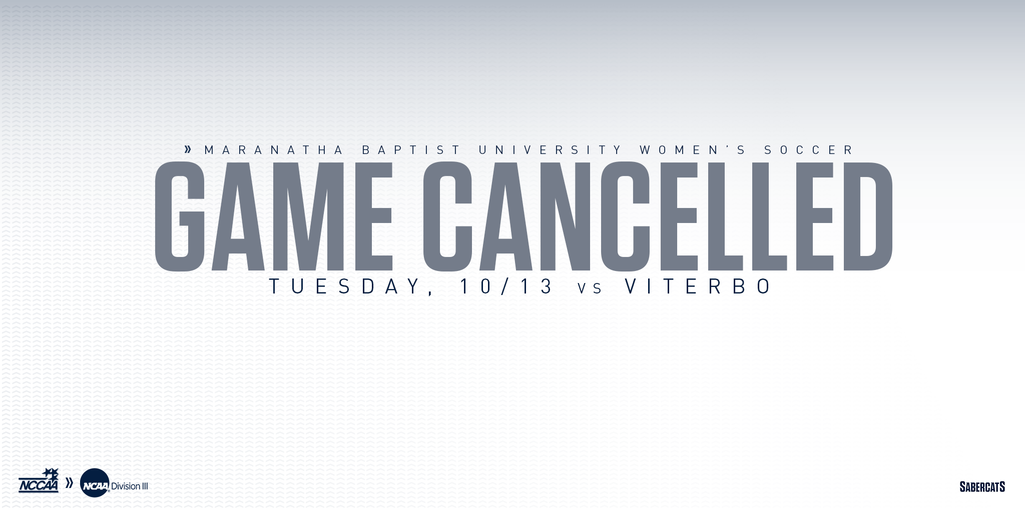 Women's Soccer Game Cancelled