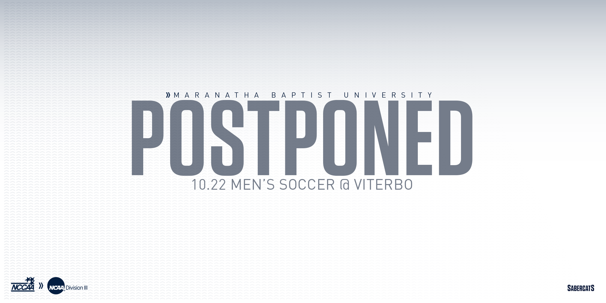 Men's Soccer Game Postponed