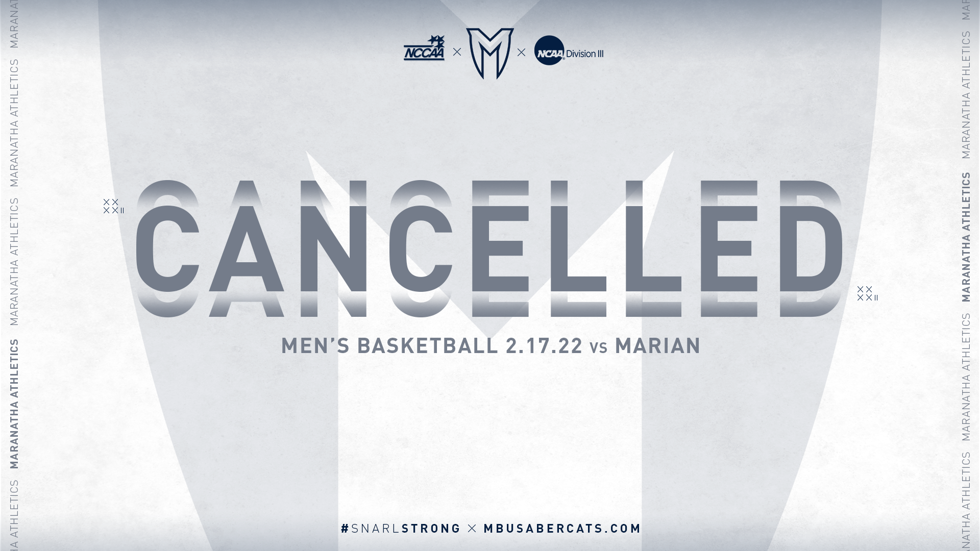 Marian Game Cancelled