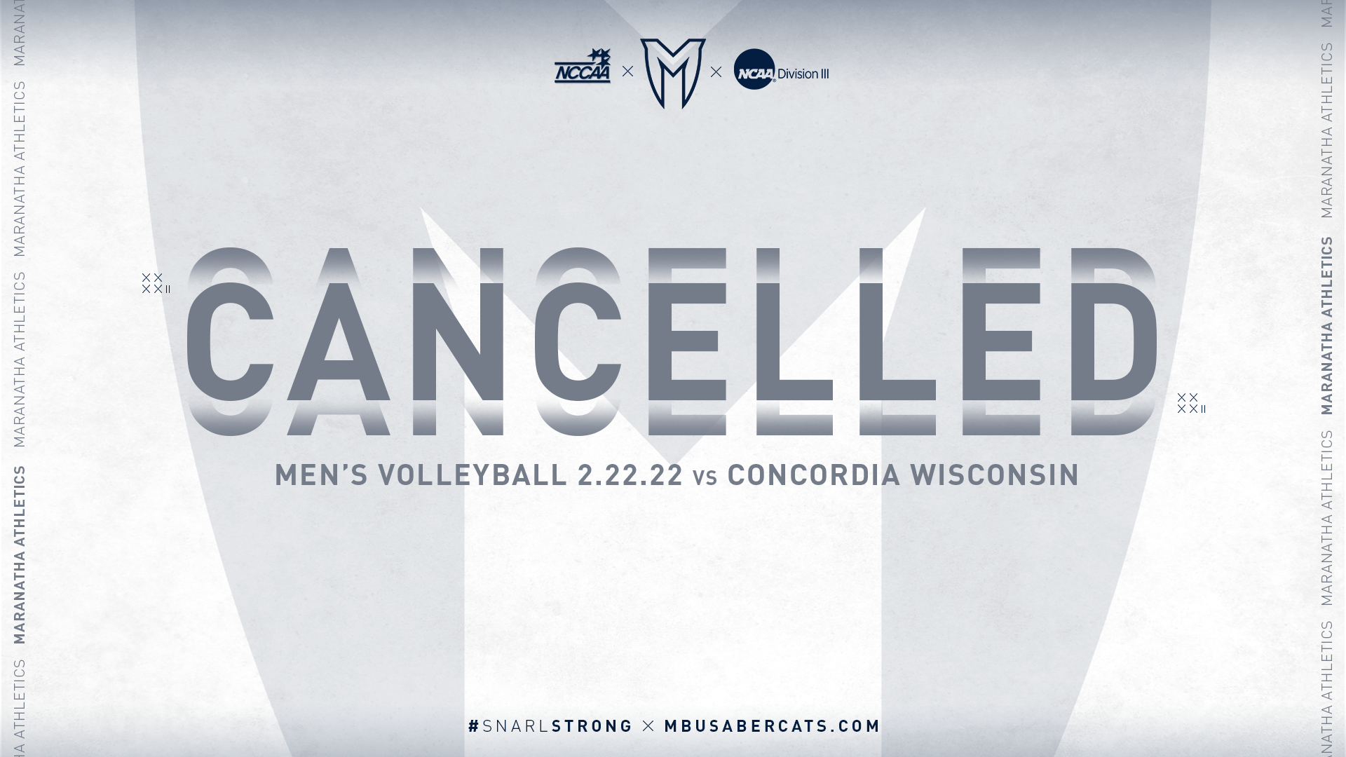 Men's Volleyball Match Cancelled