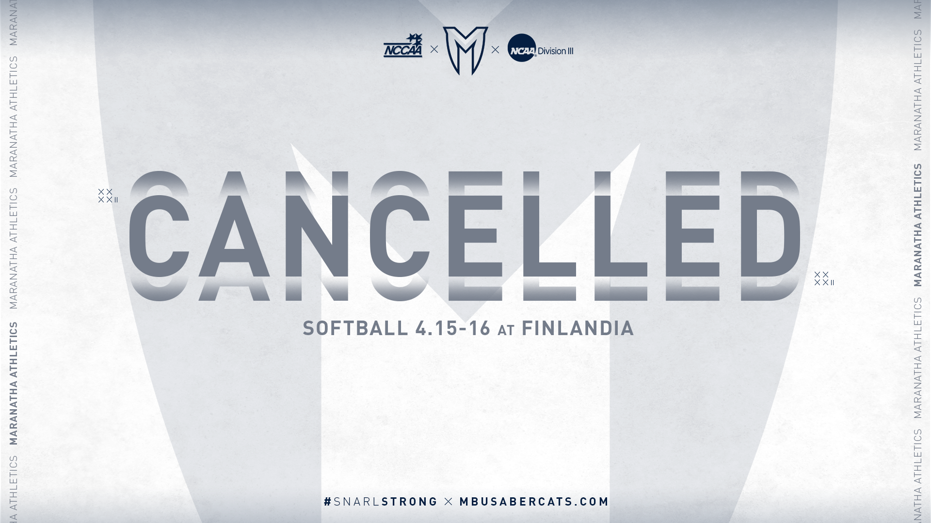 Weekend Softball Series Cancelled